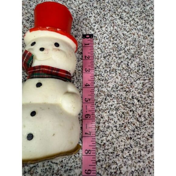 Russ Vintage Christmas Candle Set Santa & Snowman Holiday Decor - Picture 2 of 5